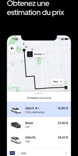 Uber - Se déplacer facilement