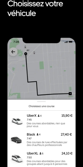 Uber - Se déplacer facilement